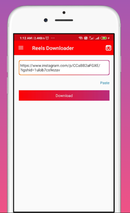 Android App to download Insta Reels