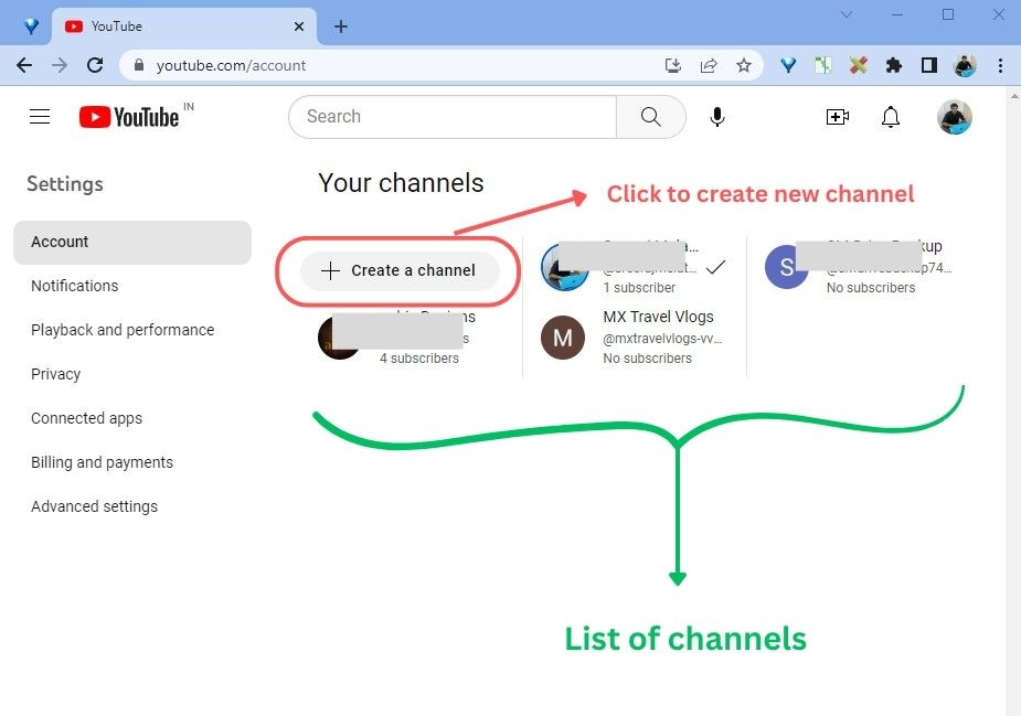 Steps to Create Multiple Youtube Channels

Create your second youtube channel, creating multiple youtube channels under a single google account - get list of all my youtube channels - channel switcher