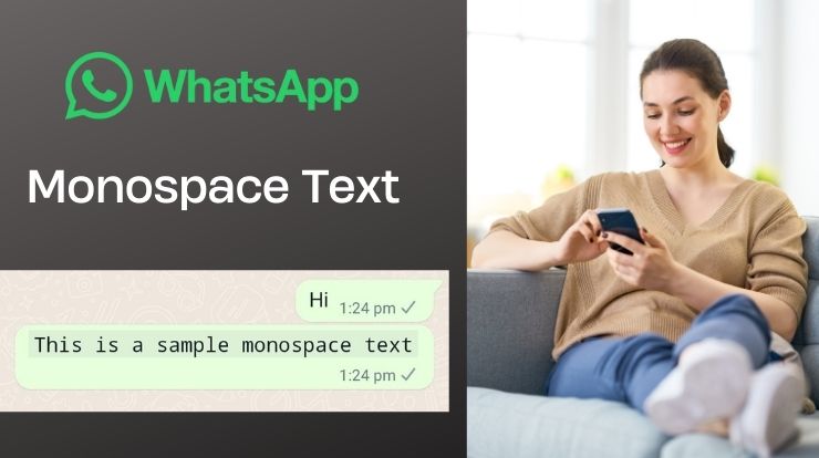 making text monospace in WhatsApp