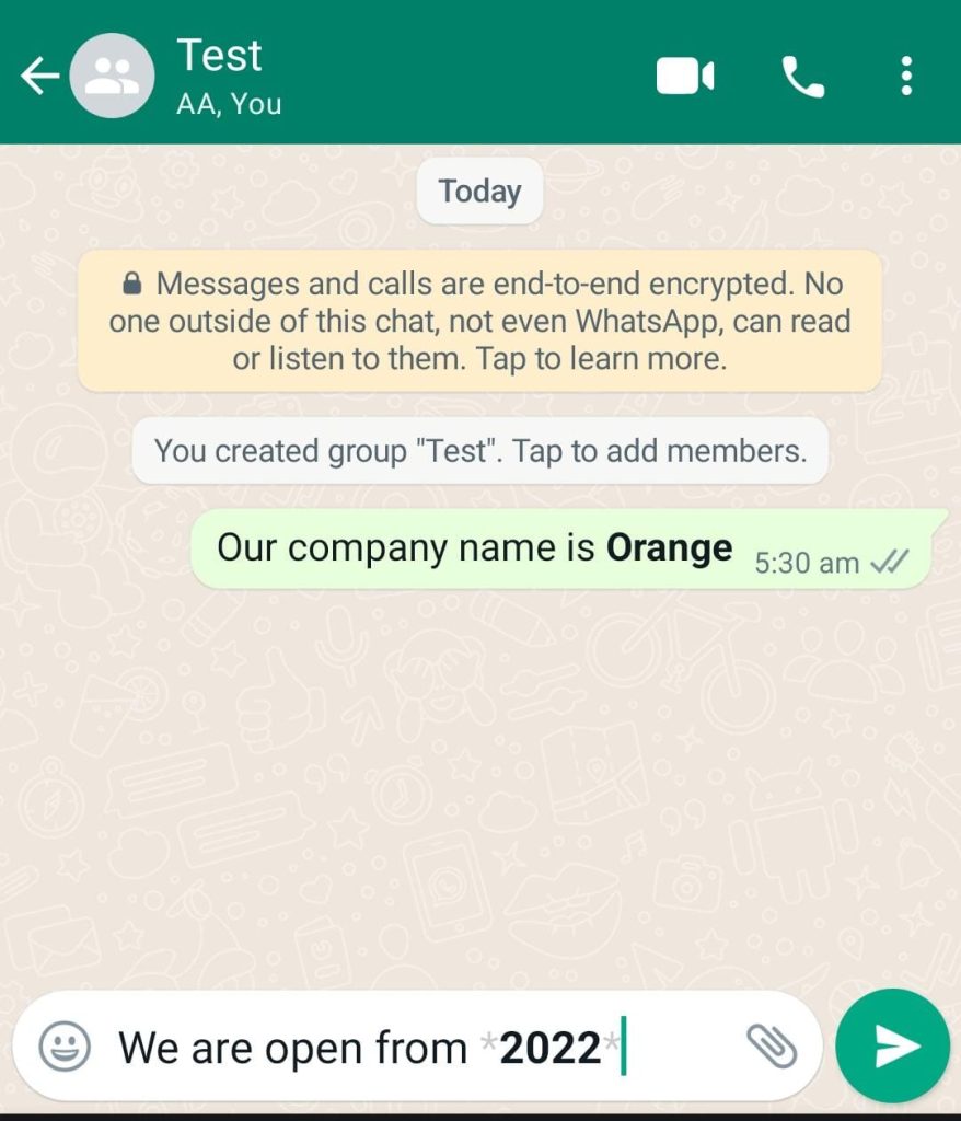 whatsapp bold text 2024